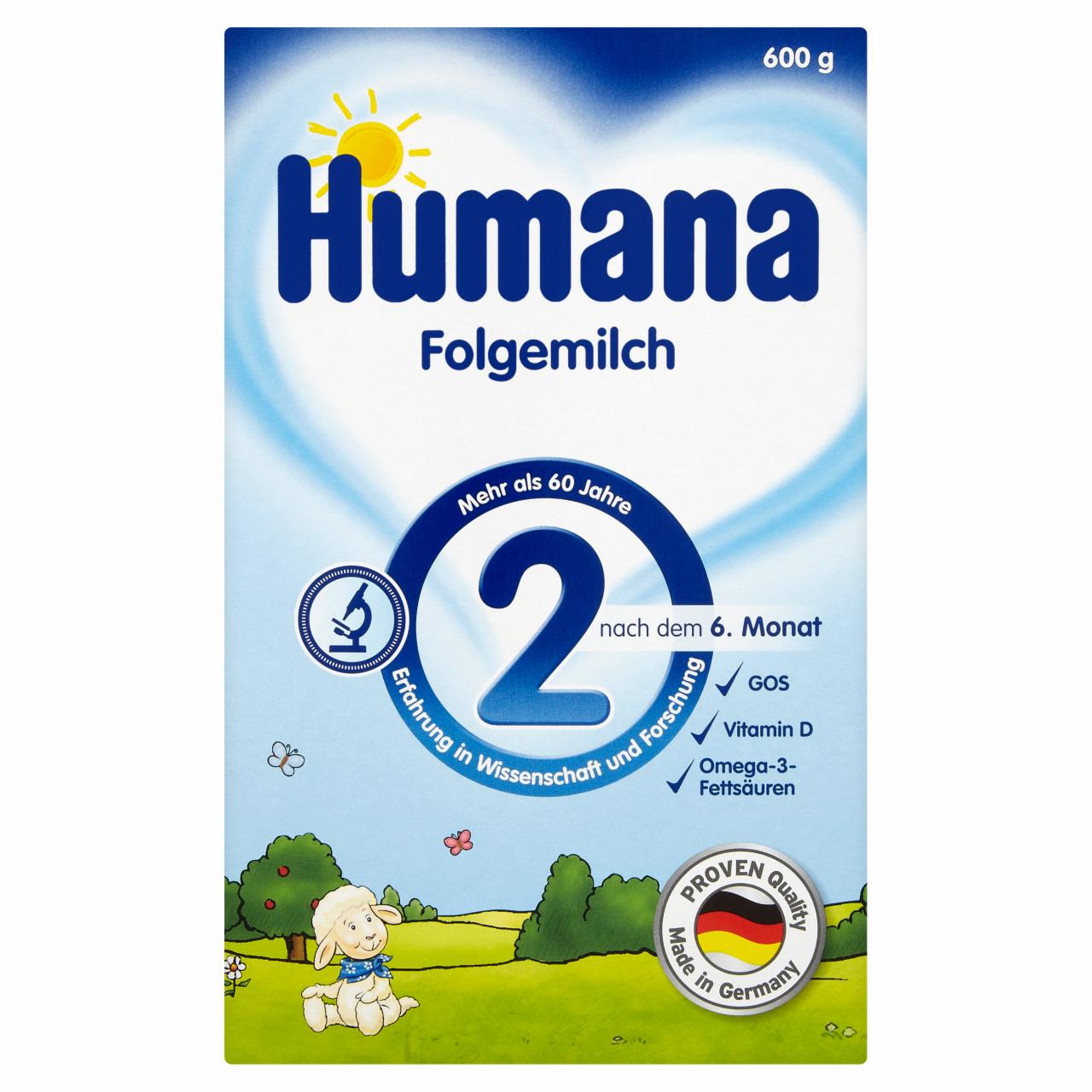 Képek - Humana 2 tejalapú anyatej-kiegészítő tápszer 6 hónapos kortól 600 g