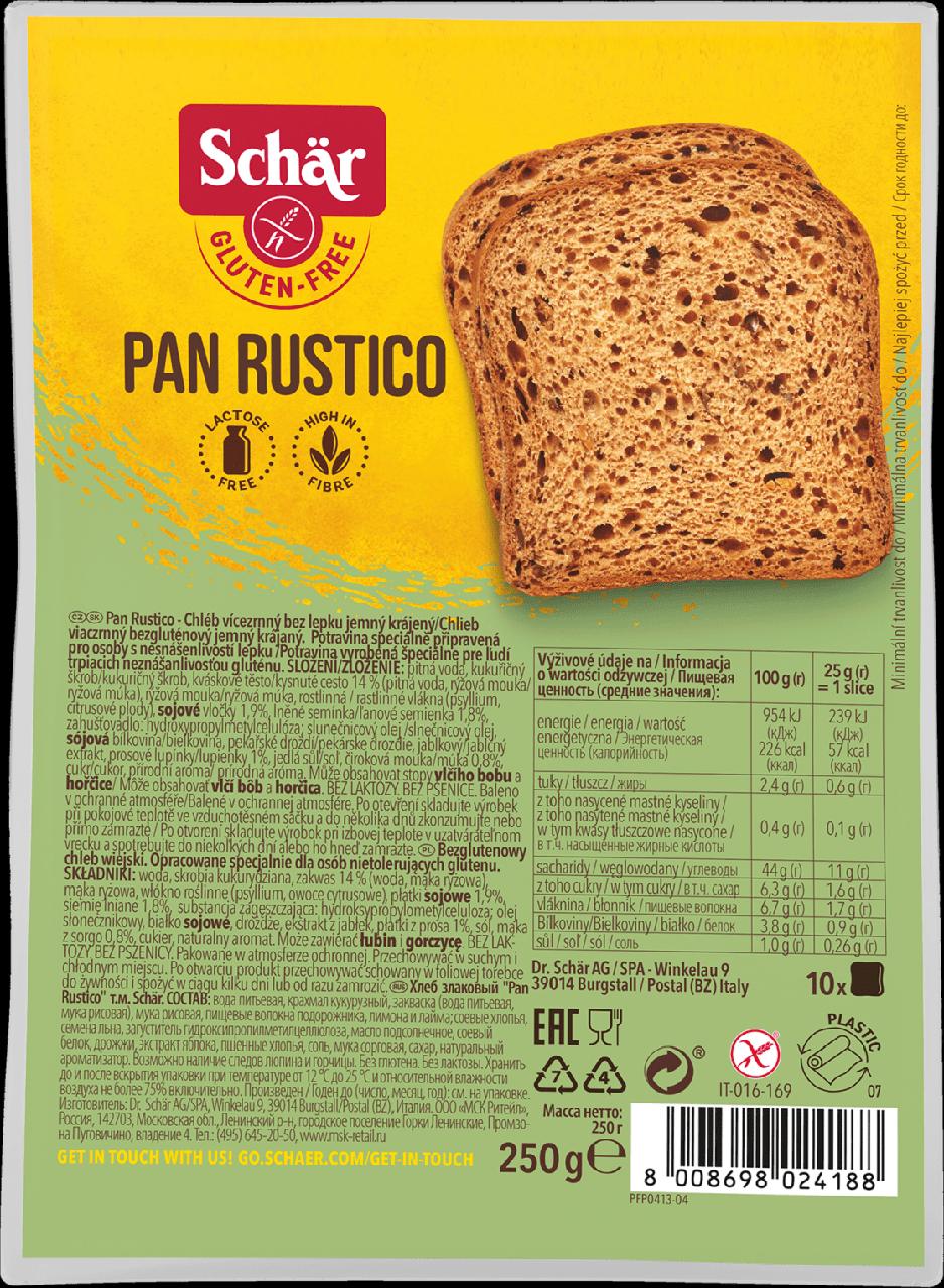 Képek - Pan Rustico gluténmentes többmagvas szeletelt kenyér Schär