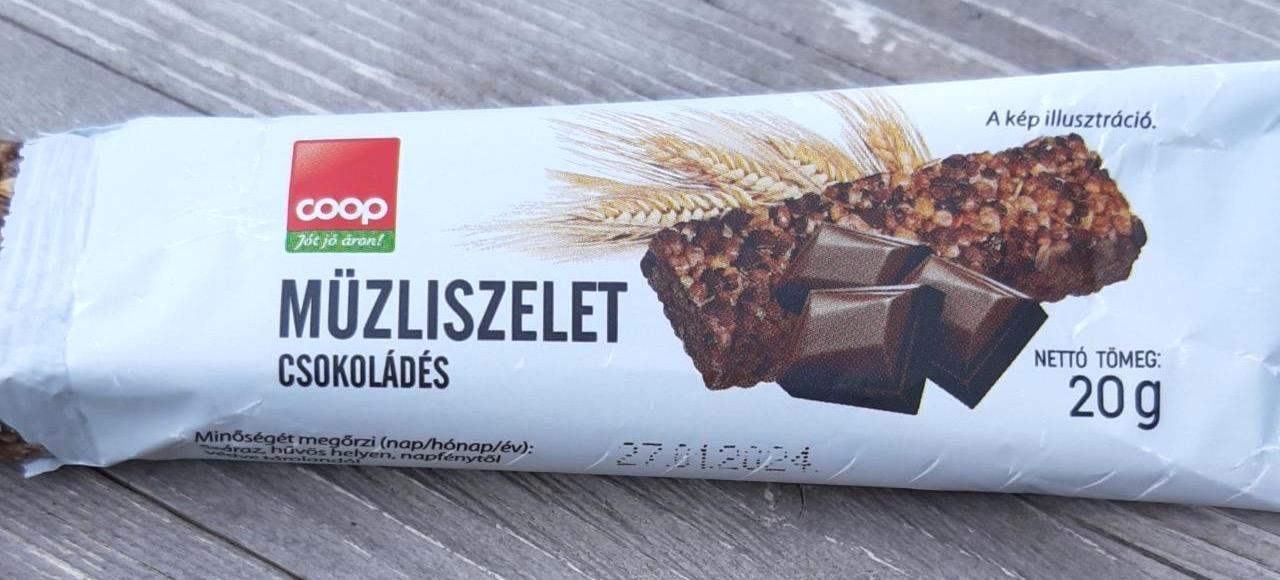 Képek - Műzliszelet csokoládés Coop