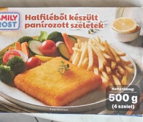 Képek - Halfiléből készült panírozott szeletek Family Frost