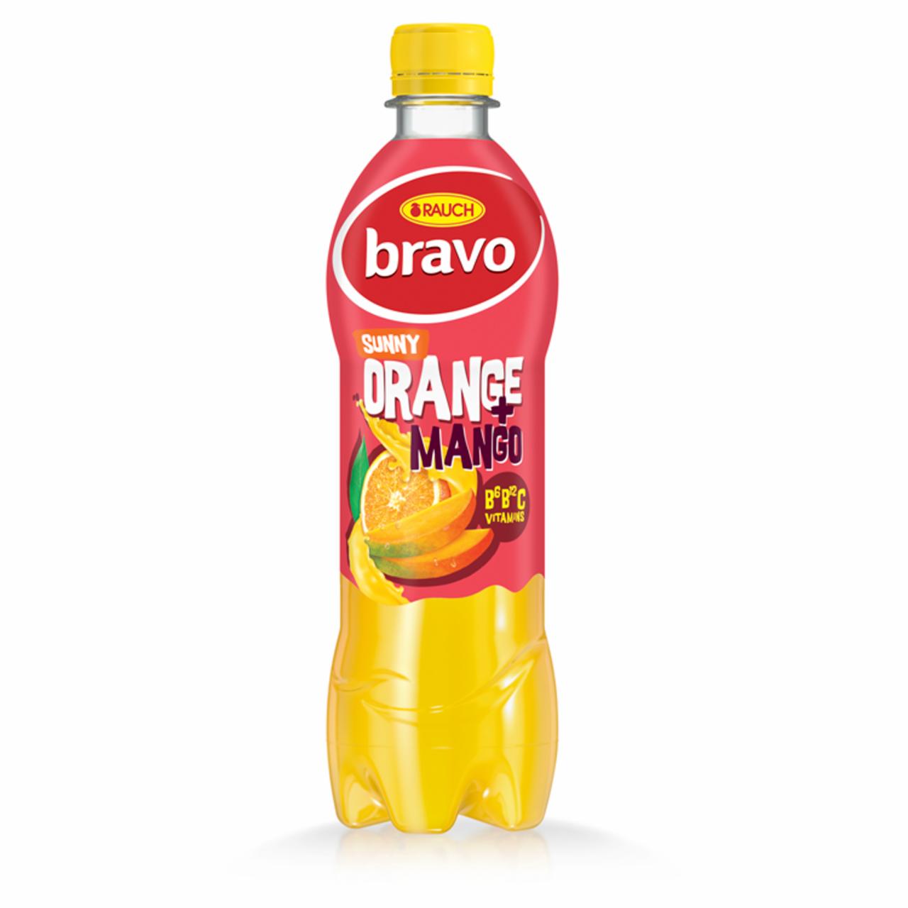 Képek - Rauch Bravo Sunny Orange+Mango narancs-mangó ital cukorral és édesítőszerekkel, 6 vitaminnal 0,5 l