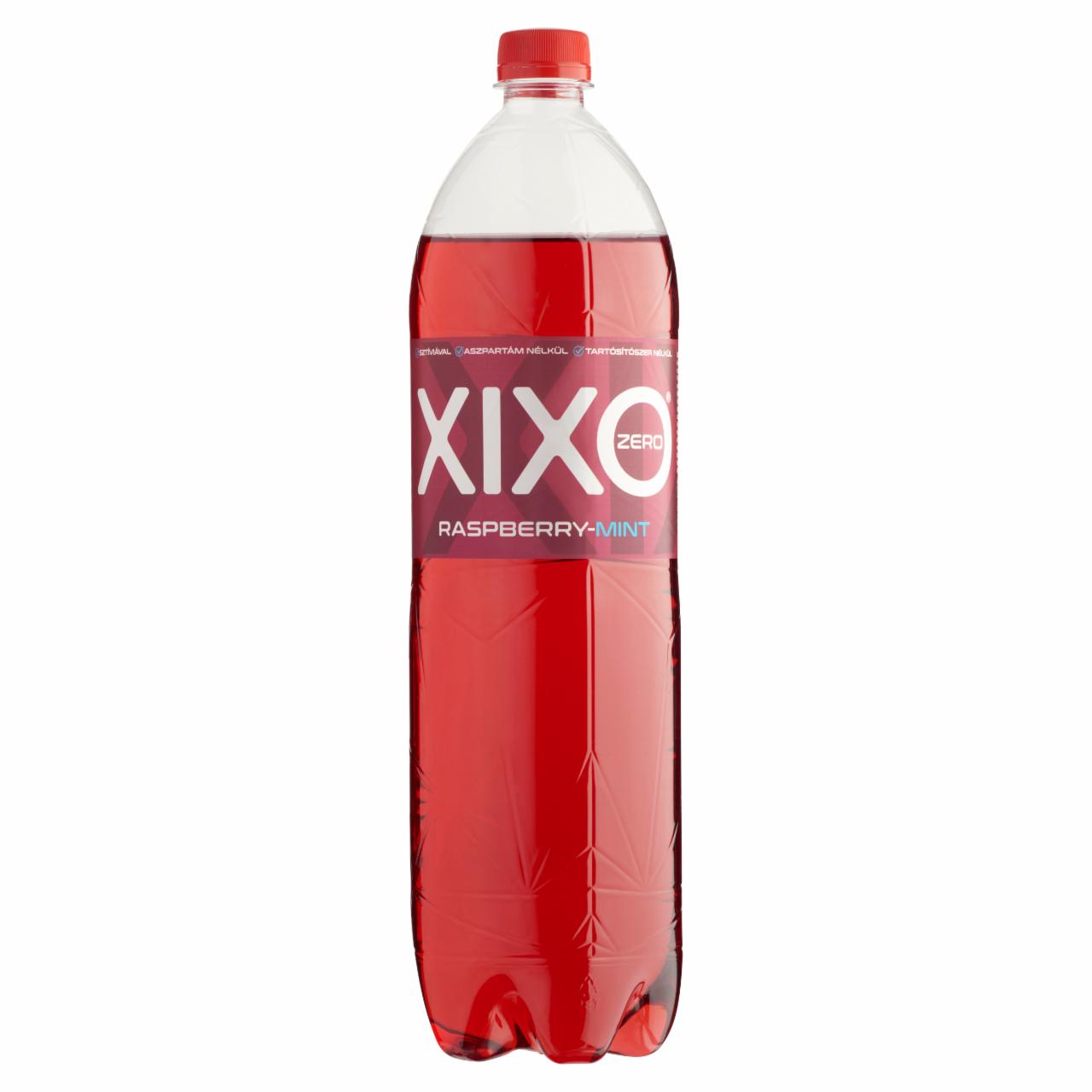 Képek - XIXO Raspberry-Mint Zero málna és menta ízű, cukormentes, szénsavas üdítőital édesítőszerekkel 1,5 l