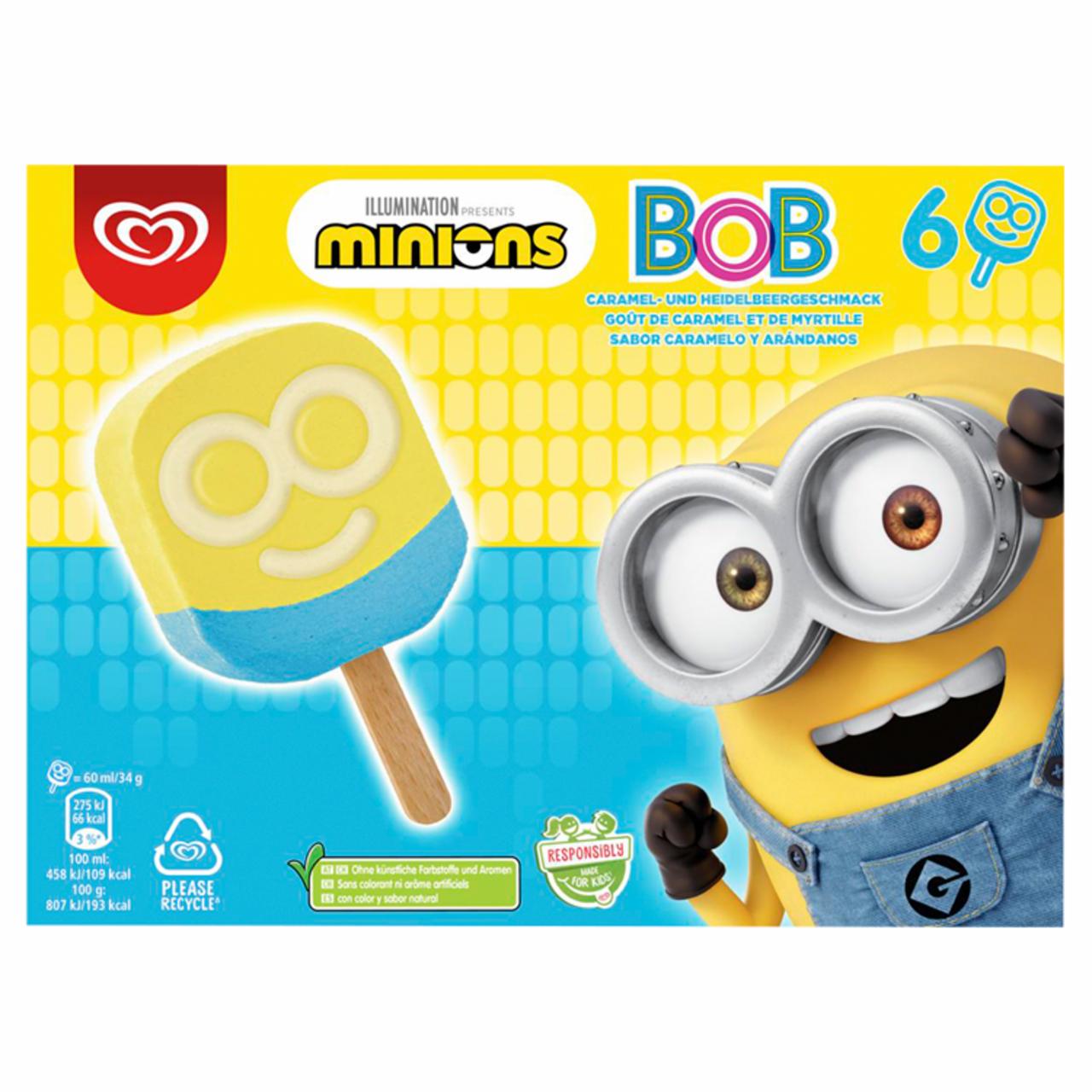Képek - Minions multipack jégkrém Bob pálcikás 6 x 60 ml