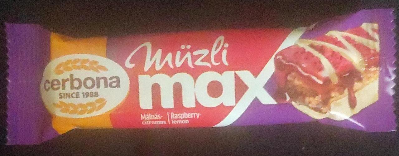 Képek - Müzli Max Málnás-citromos Cerbona