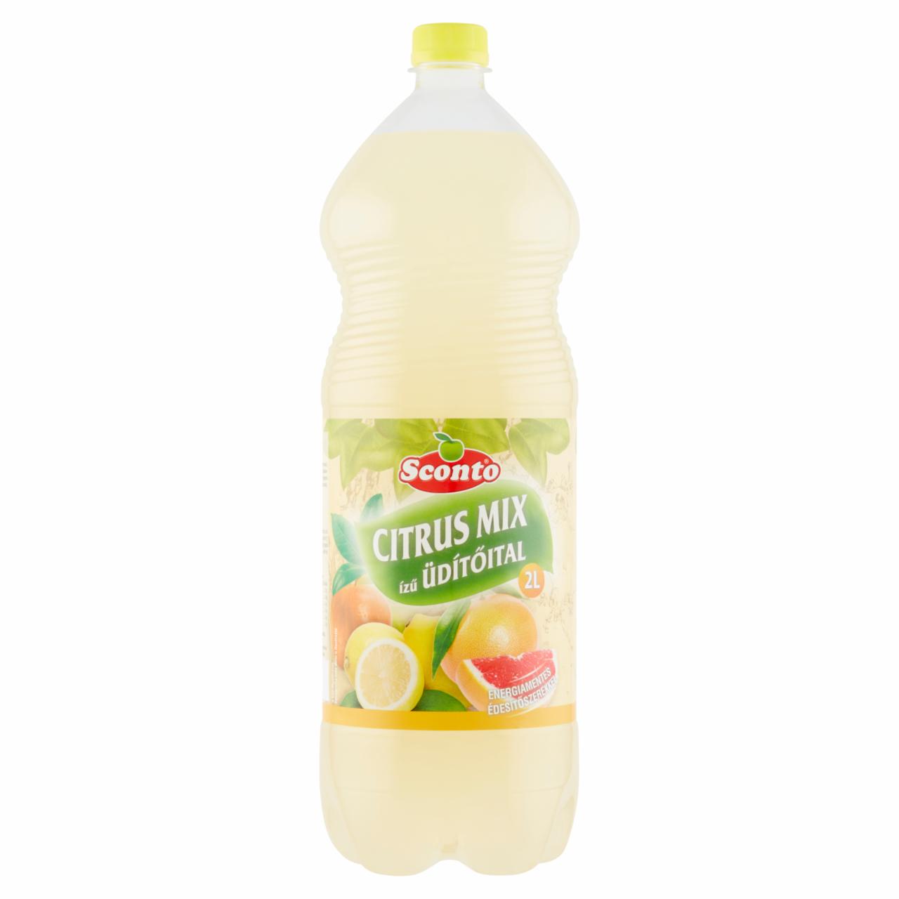 Képek - Sconto energiamentes citrus mix ízű üdítőital édesítőszerekkel 2 l