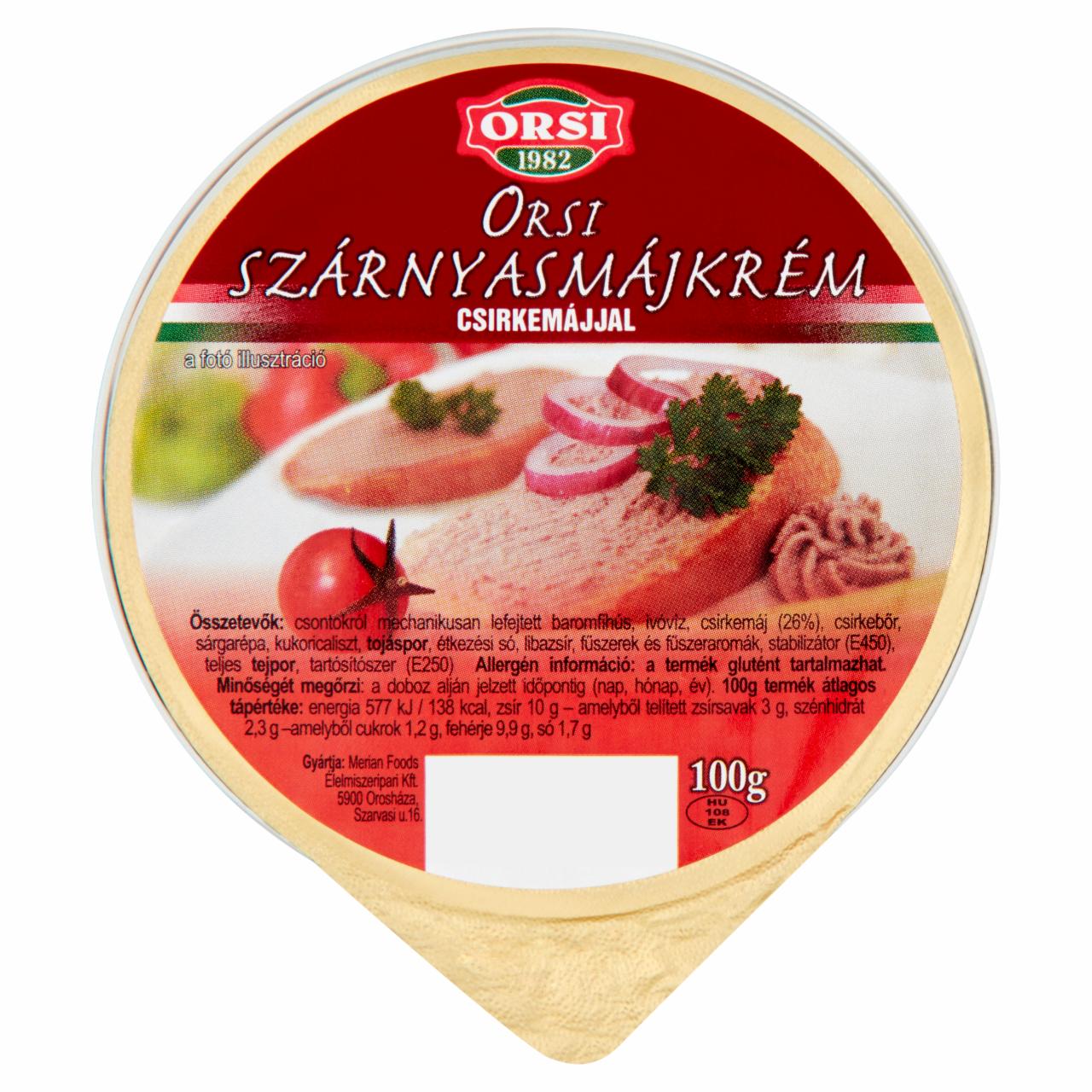 Képek - Orsi szárnyasmájkrém csirkemájjal 100 g