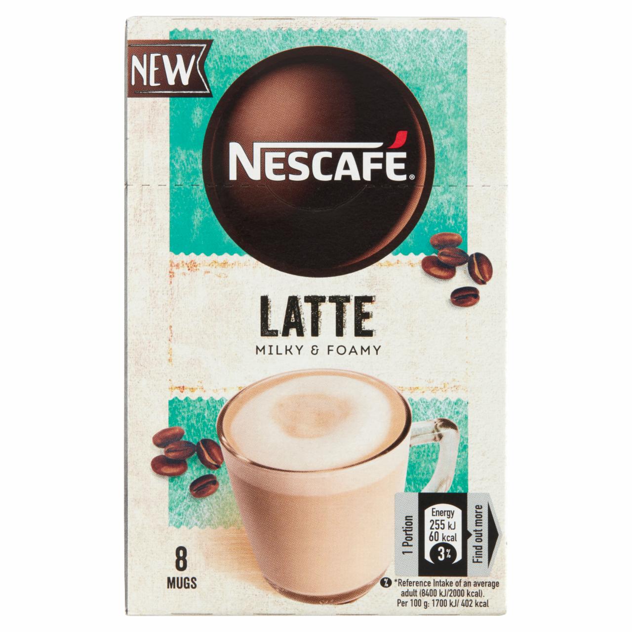 Képek - Nescafé Latte azonnal oldódó kávéspecialitás 8 x 15 g (120 g)