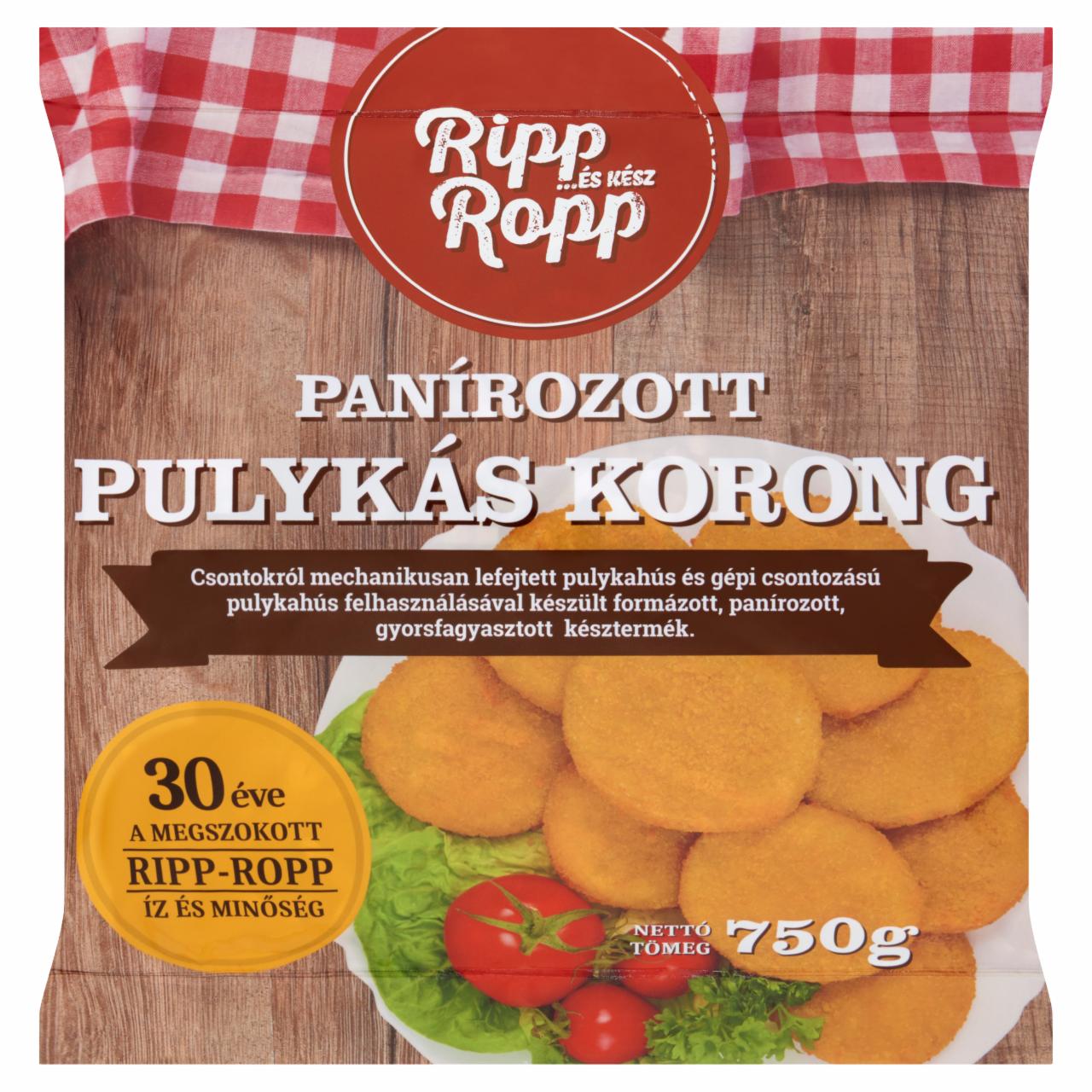 Képek - Ripp-Ropp gyorsfagyasztott, panírozott pulykás korong 750 g