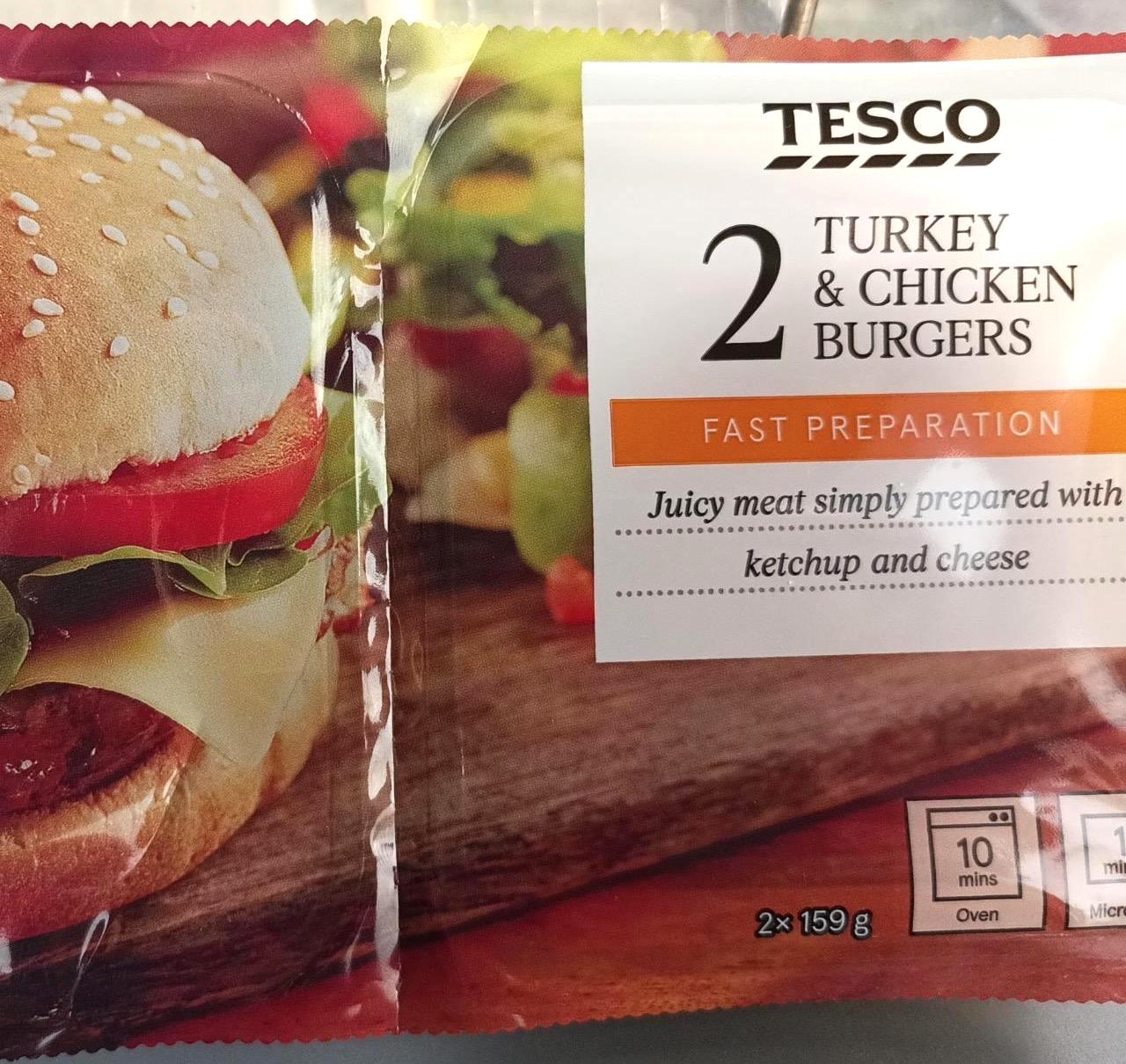 Képek - 2 turkey & chicken burgers Tesco