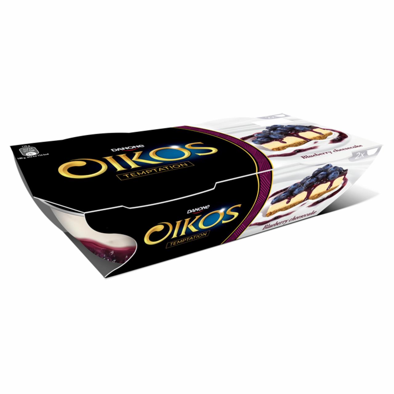 Képek - Danone Oikos élőflórás görög krémjoghurt áfonyás-sajttortaízű öntettel 2 x 110 g