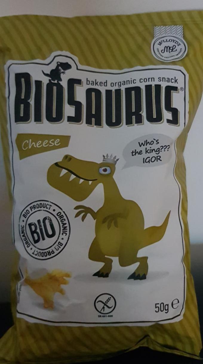 Képek - Bio sajtos ízű extrudált kukoricás snack Biosaurus