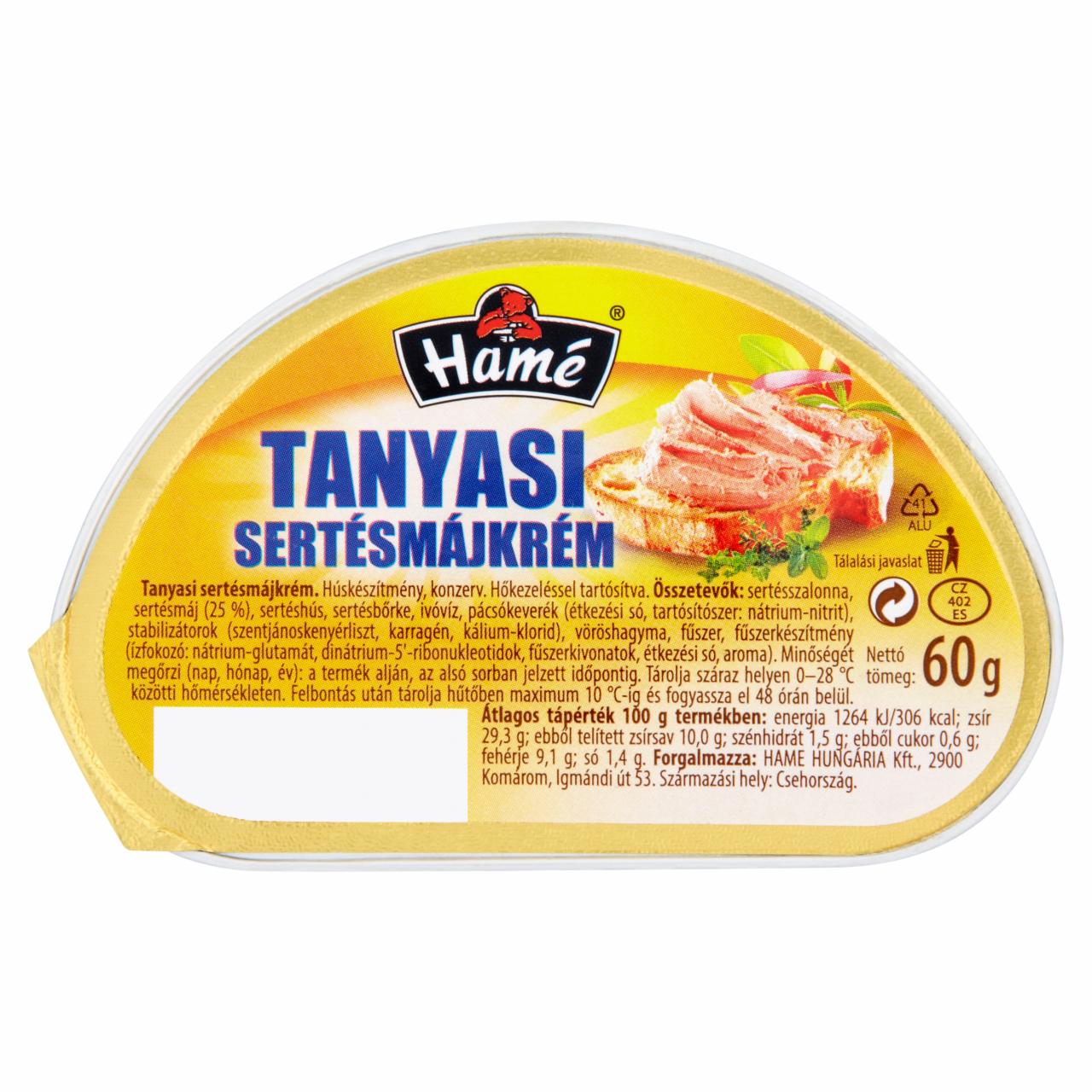 Képek - Hamé tanyasi sertésmájkrém 60 g