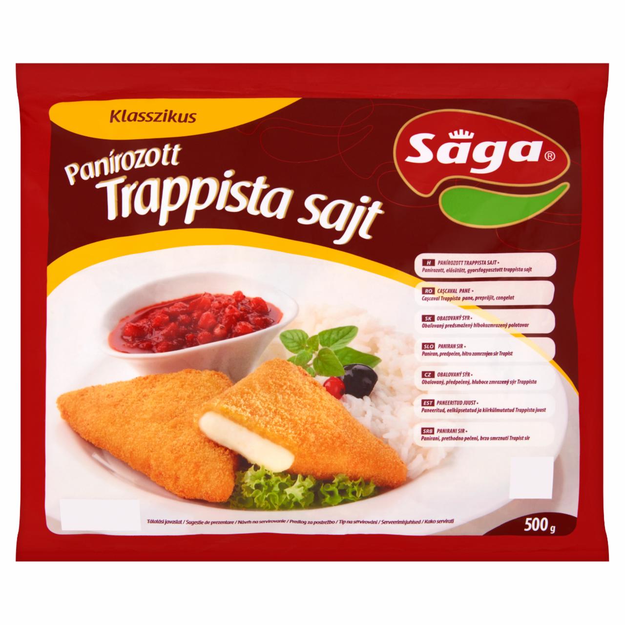 Képek - Sága klasszikus panírozott trappista sajt, gyorsfagyasztott, elősütött 500 g