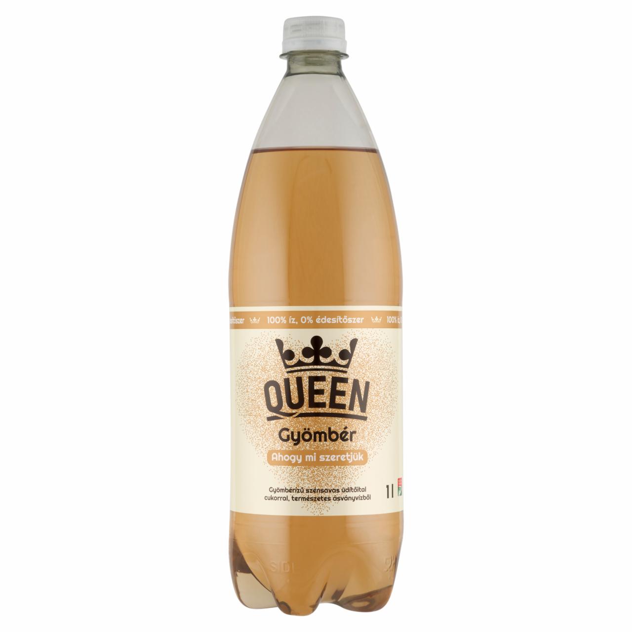 Képek - Queen Gyömbér gyömbérízű szénsavas üdítőital cukorral, természetes ásványvízből 1 l