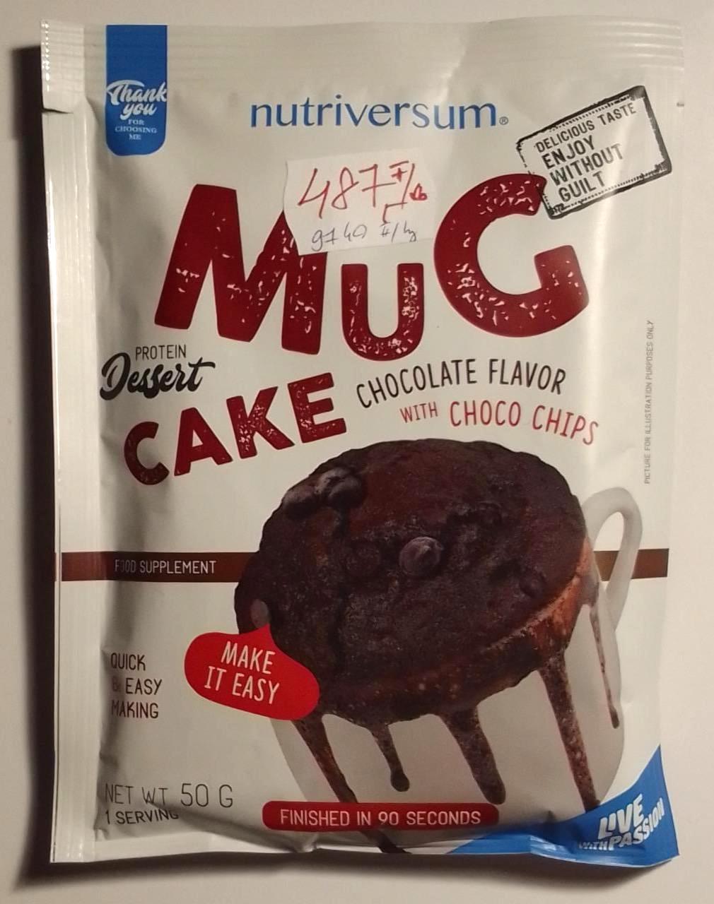 Képek - Protein mug cake Chocolate flavor with choco chips Nutriversum