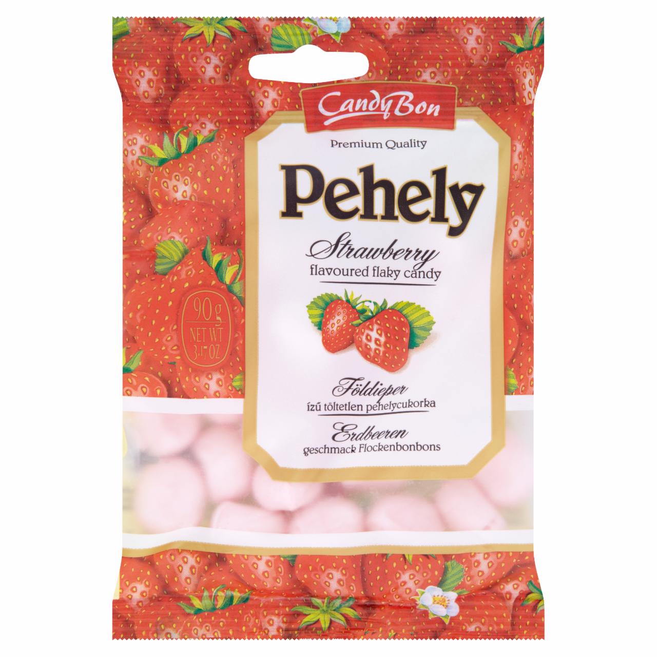 Képek - Candy Bon Pehely földieper ízű töltetlen pehelycukorka 100 g