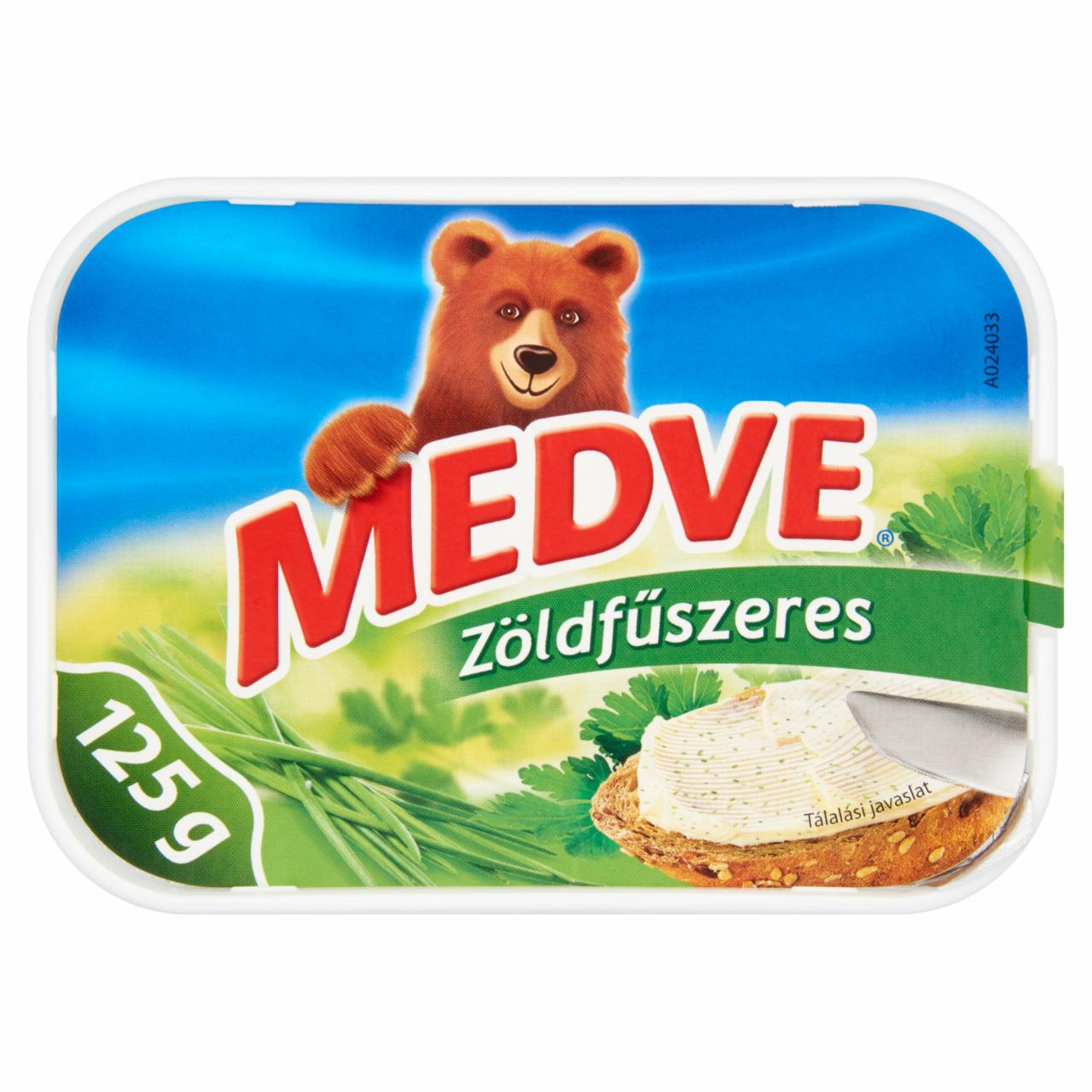 Képek - Medve zöldfűszeres, kenhető, zsíros, ízesített ömlesztett sajtkrém 125 g