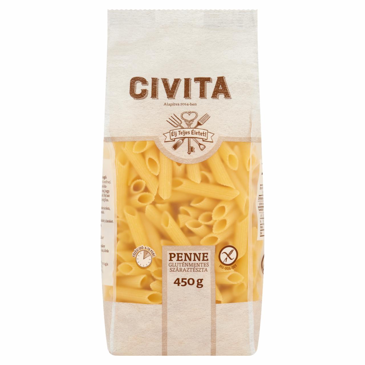 Képek - Civita penne gluténmentes száraztészta 450 g