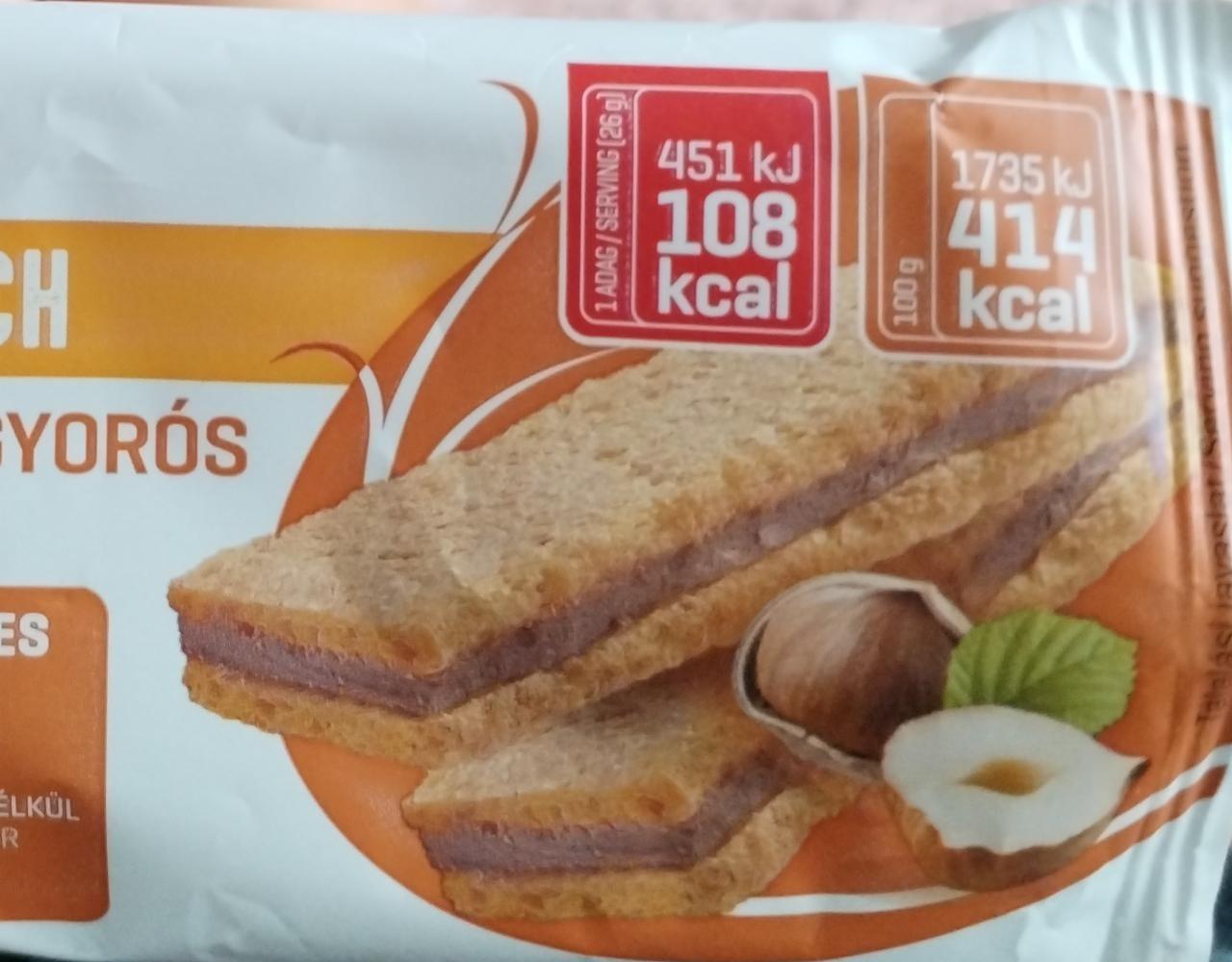 Képek - Abonett gluténmentes mogyorós szendvics édesítőszerrel 26 g