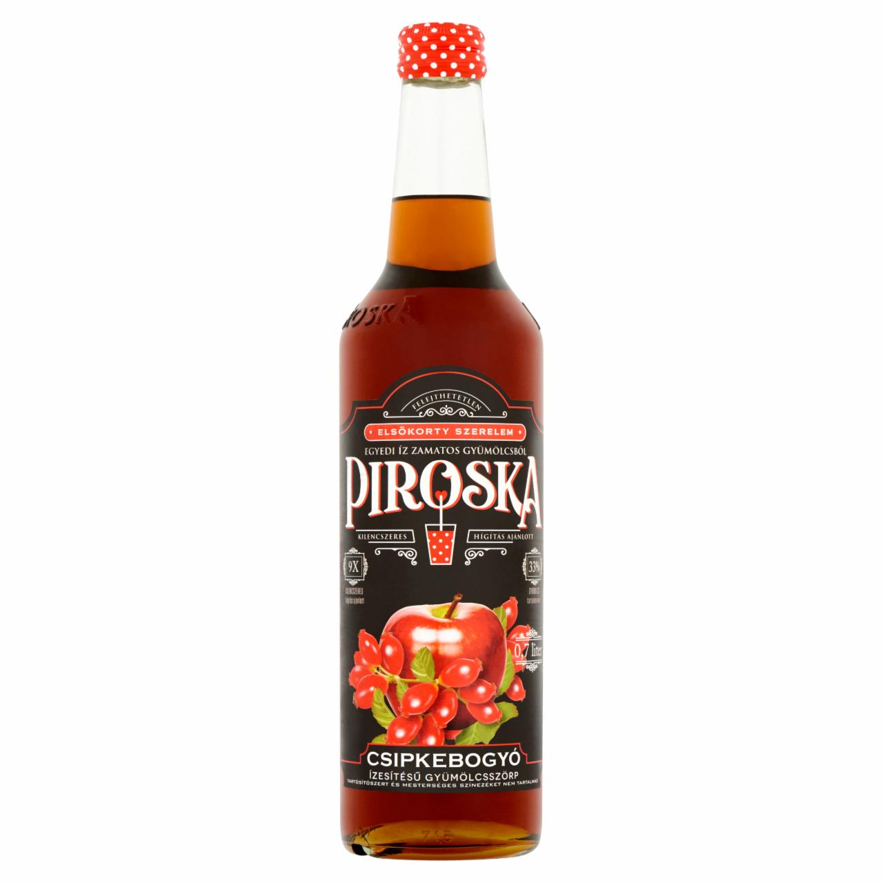 Képek - Piroska csipkebogyó ízesítésű gyümölcsszörp 0,7 l