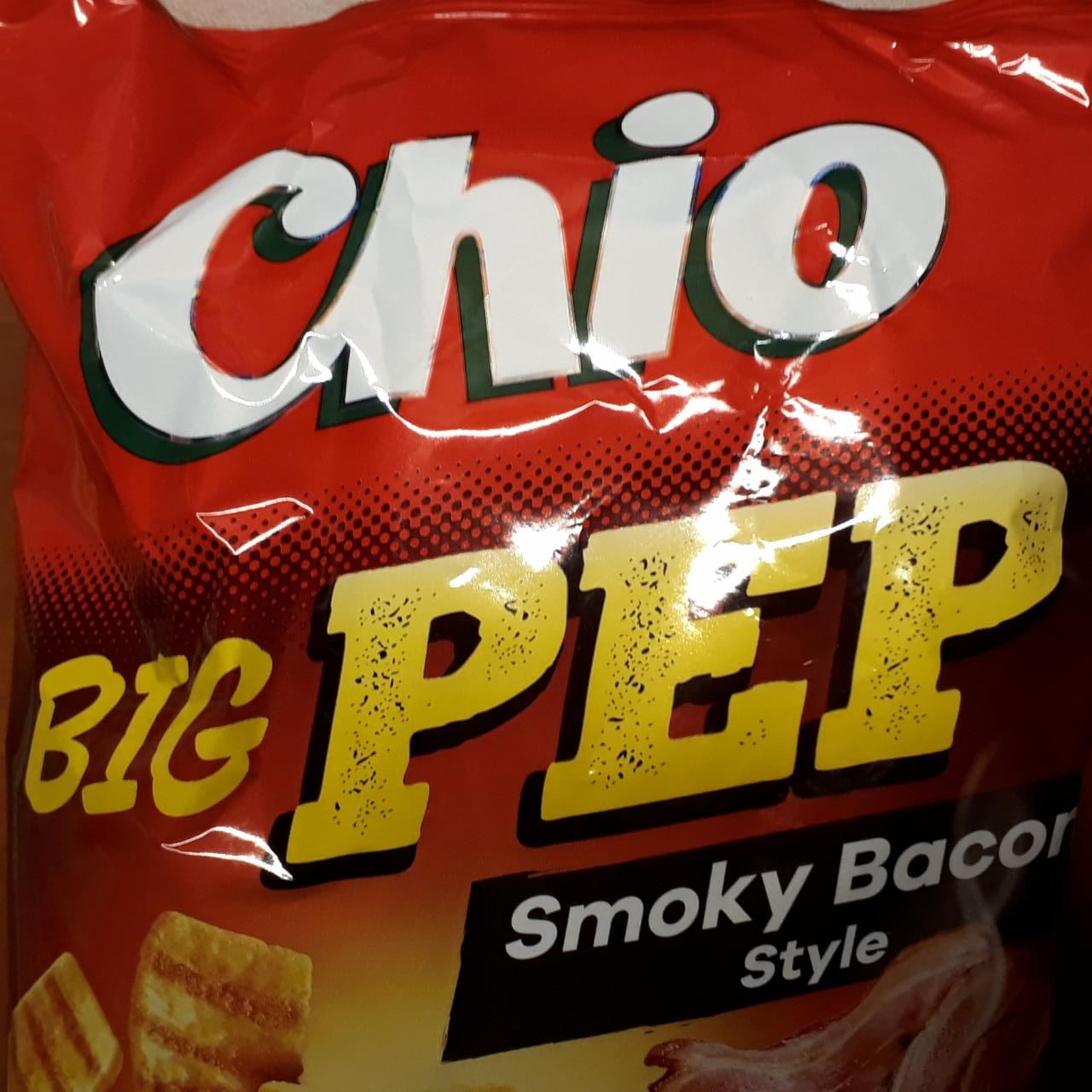 Képek - Chio Big Pep Smoky Bacon Style bacon ízű búza-burgonyasnack 65 g