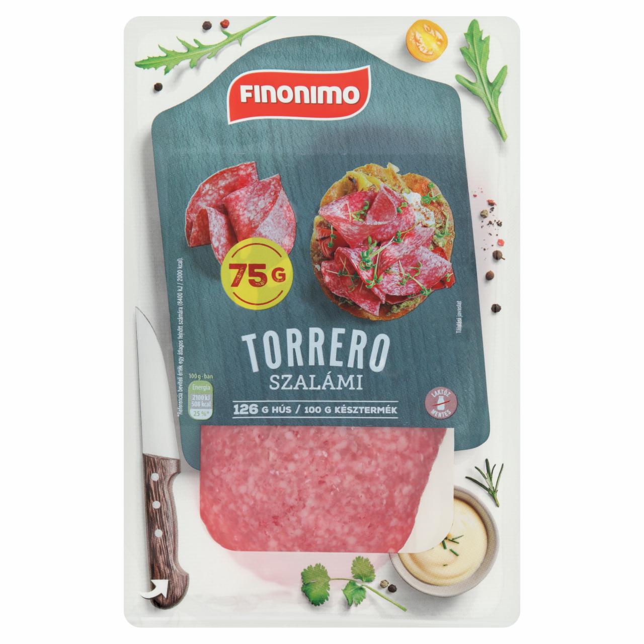 Képek - Finonimo Torrero szeletelt szalámi 75 g