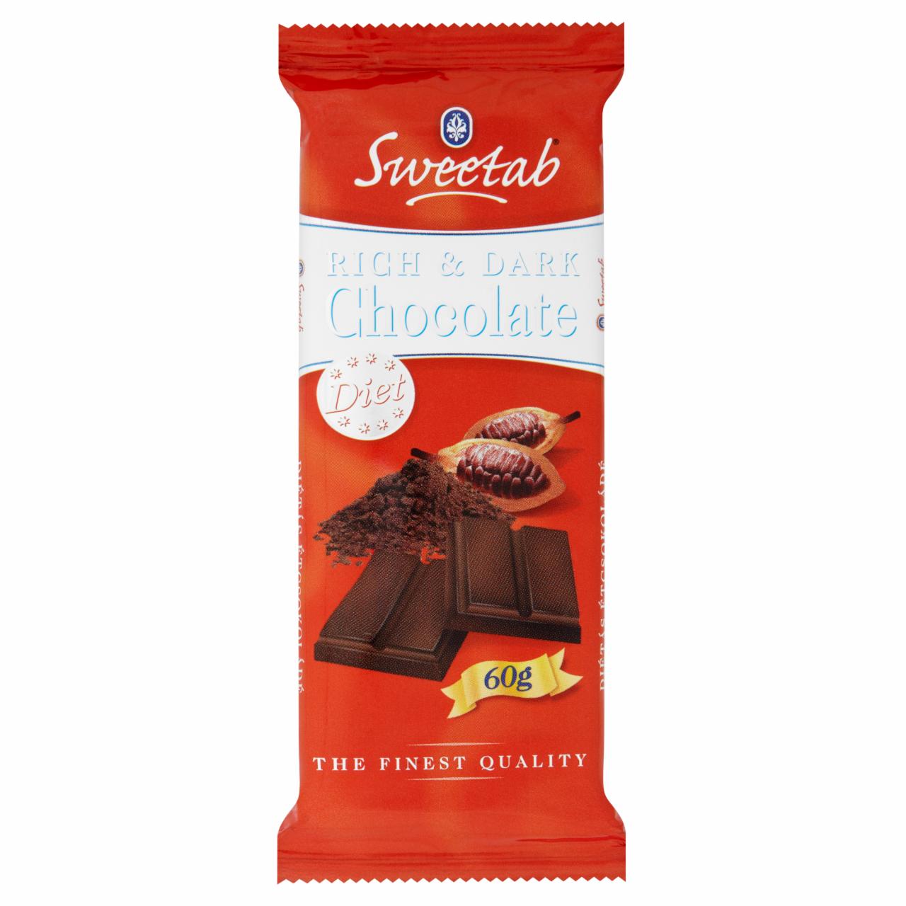Képek - Sweetab étcsokoládé édesítőszerrel 60 g