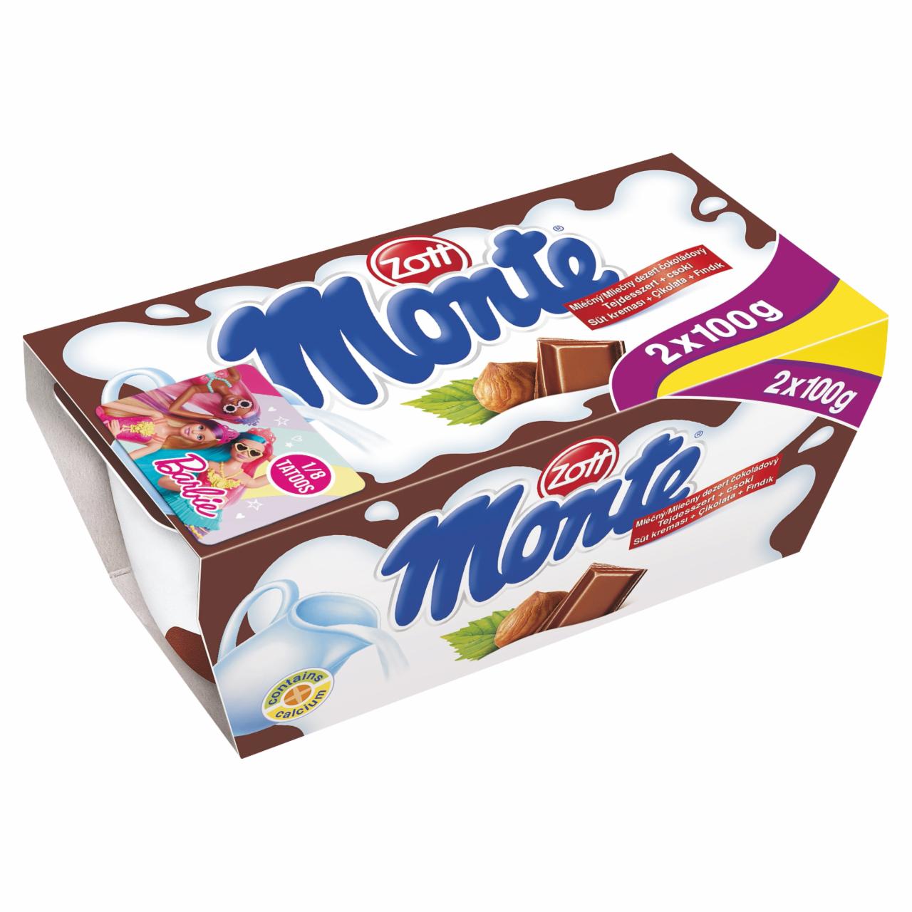 Képek - Zott Monte csokoládés, mogyorós tejdesszert 2 x 100 g