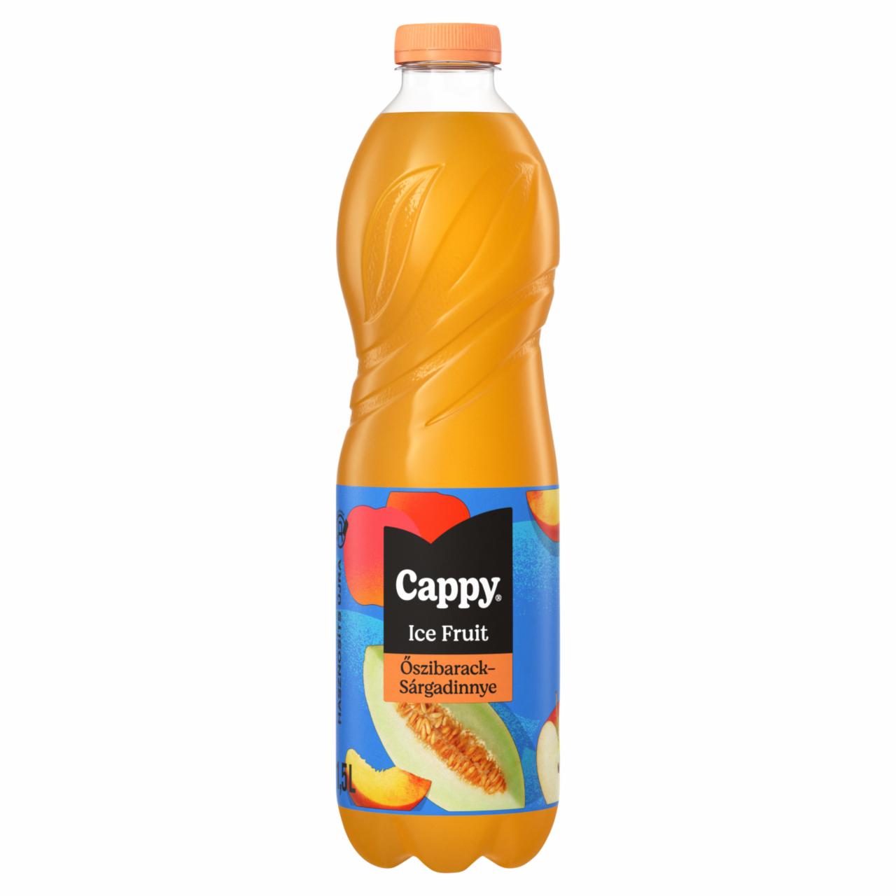 Képek - Cappy Ice Fruit szénsavmentes alma-őszibarack-sárgadinnye ital citromfű ízesítéssel 1,5 l