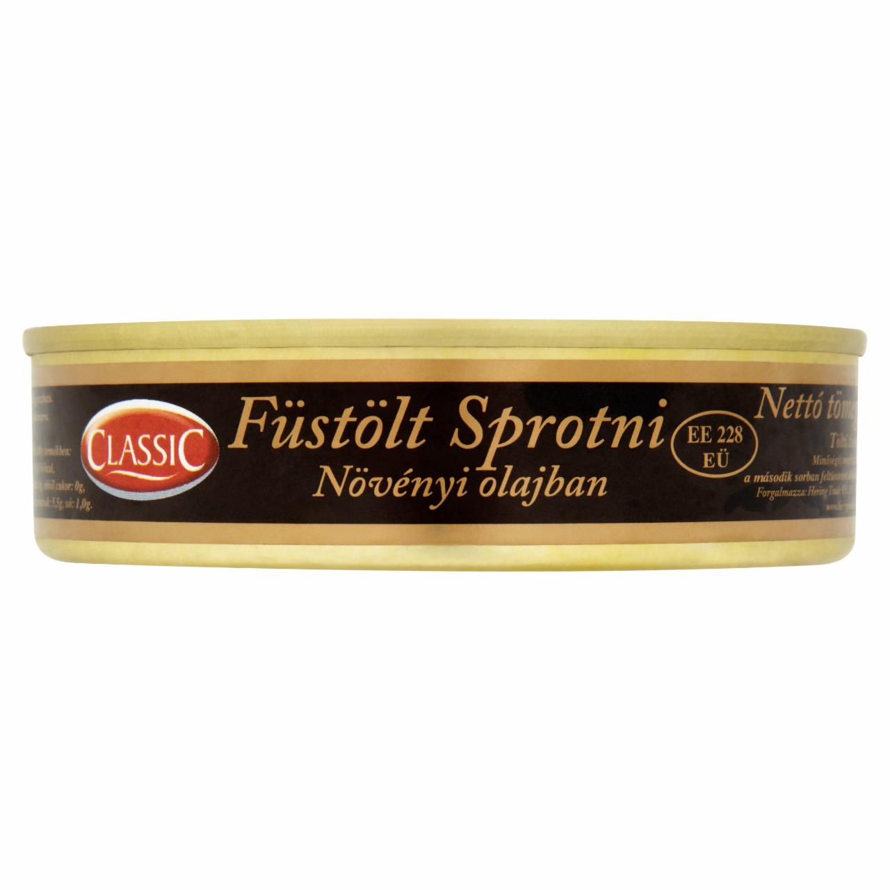 Képek - Classic füstölt sprotni növényi olajban 160 g