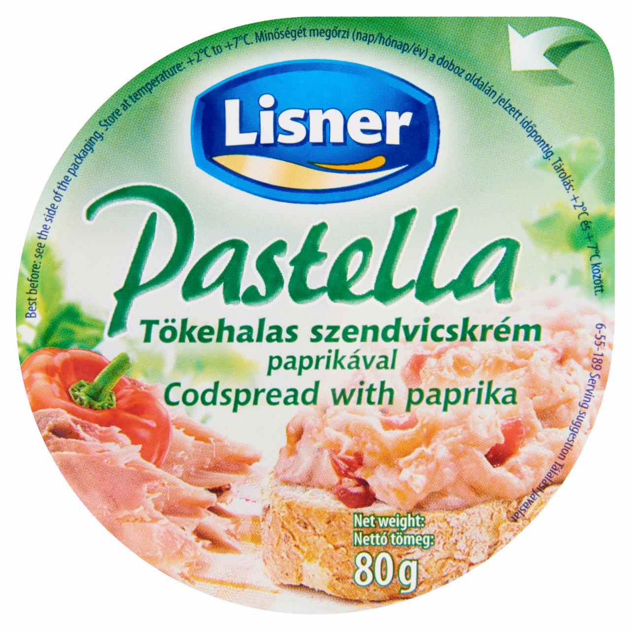 Képek - Lisner Pastella tőkehalas szendvicskrém paprikával 80 g