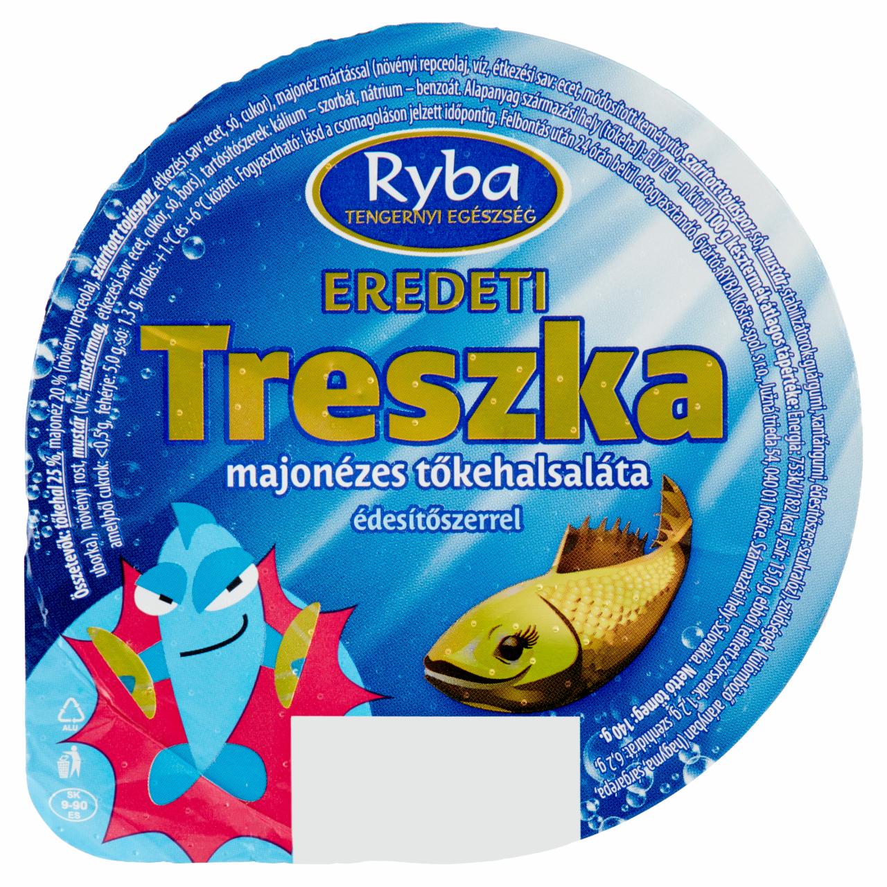 Képek - Ryba Eredeti Treszka majonézes tőkehalsaláta édesítőszerrel 140 g