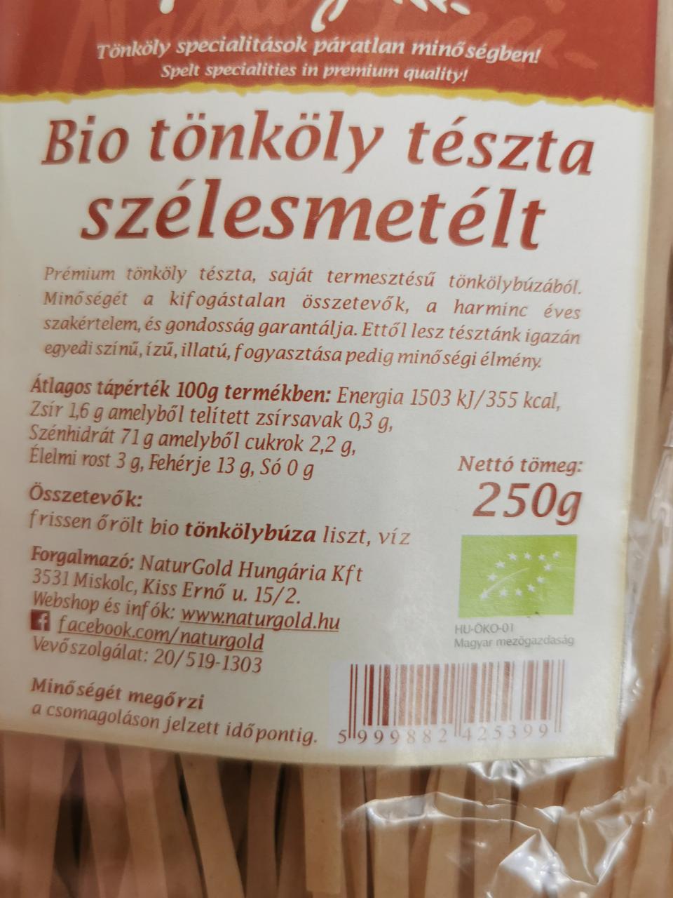 Képek - Bio tönköly szélesmetélt