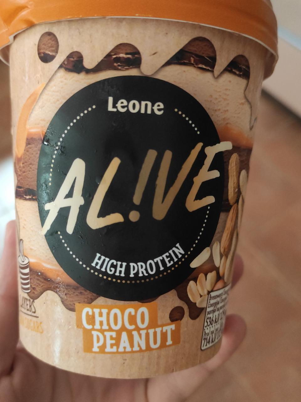 Képek - Protein jégkrém Alive choco peanut Leone