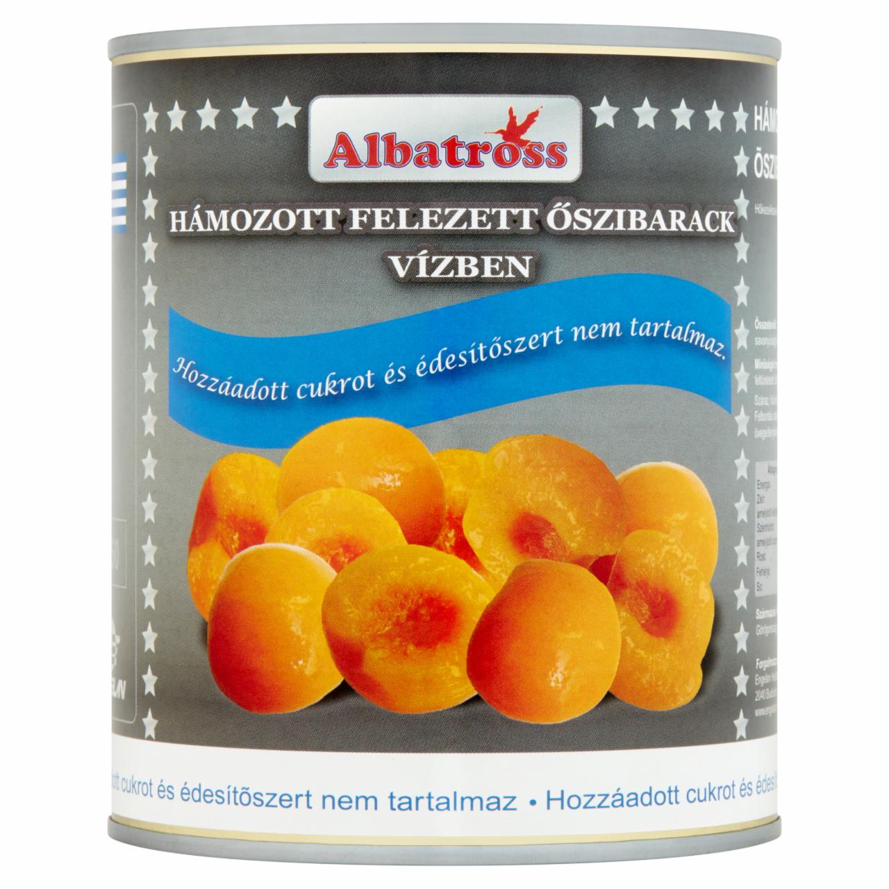 Képek - Albatross hámozott, felezett őszibarack vízben 820 g