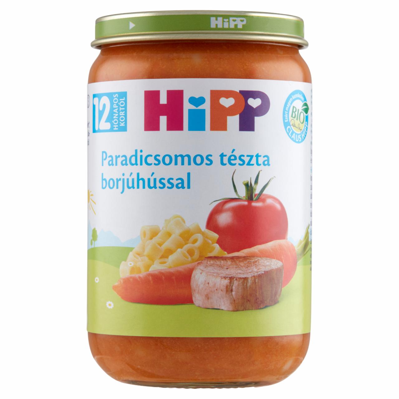 Képek - HiPP BIO paradicsomos tészta borjúhússal bébiétel 12 hónapos kortól 220 g