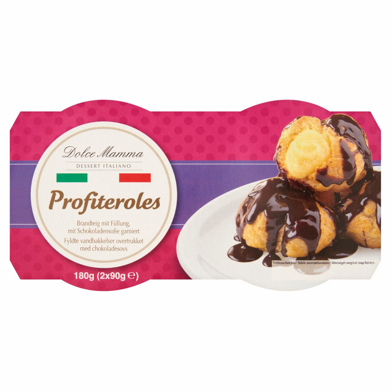 Képek - Dolce Mamma Profitelores krémmel töltött képviselőfánk csokoládéöntettel 2 x 90 g