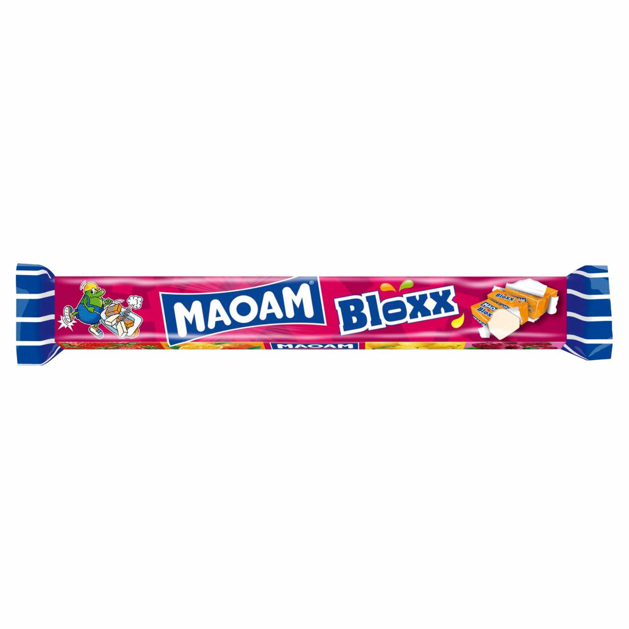 Képek - Maoam Bloxx olvadó rágóbonbon részben kóla ízesítéssel 5 x 22 g (110 g)