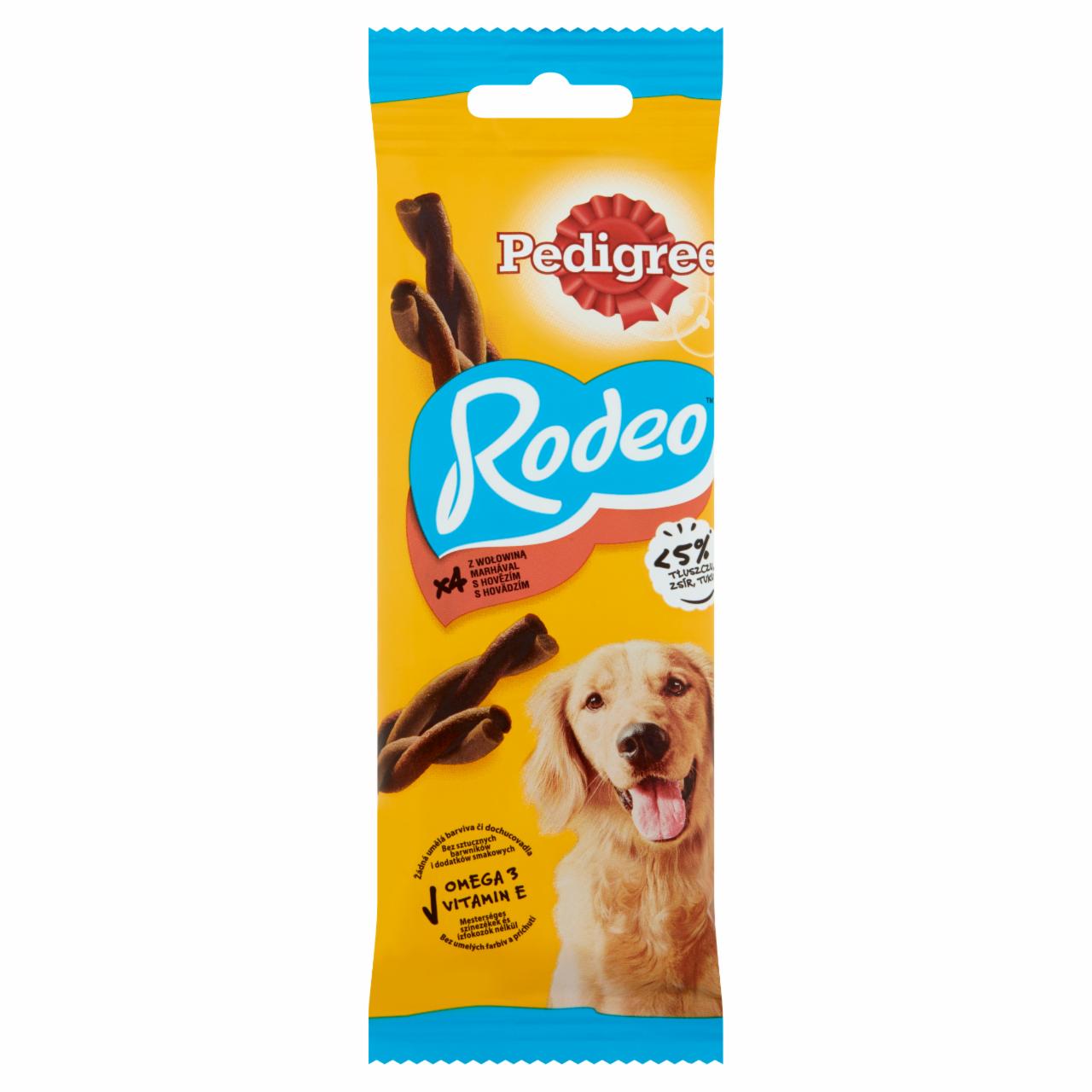 Képek - Pedigree Rodeo kiegészítő állateledel felnőtt kutyák számára marhával 4 db 70 g