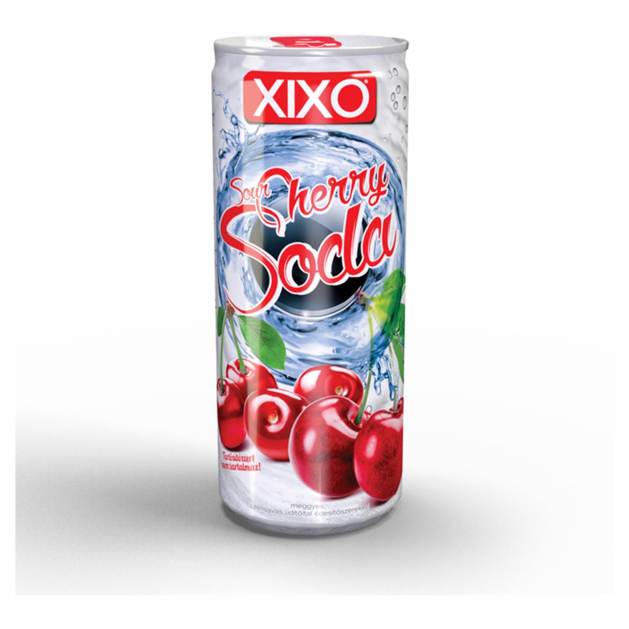 Képek - XIXO Cherry Soda meggyes, cukormentes, szénsavas üdítőital édesítőszerekkel 250 ml