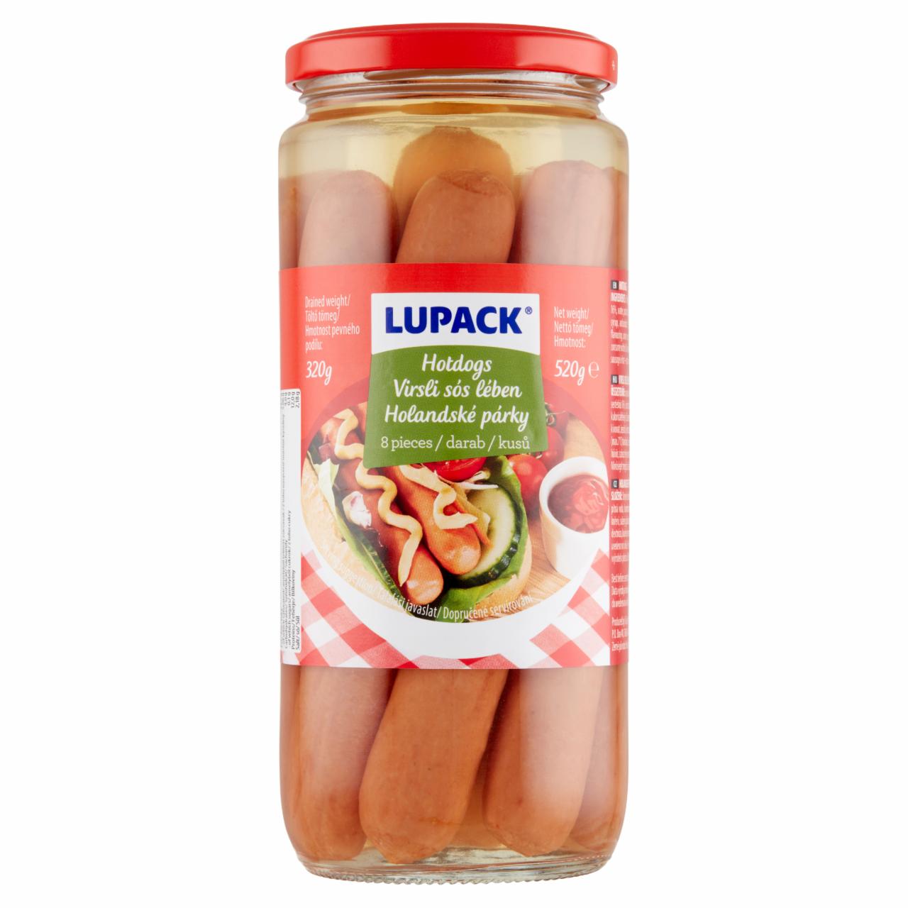 Képek - Lupack virsli sós lében 8 db 520 g