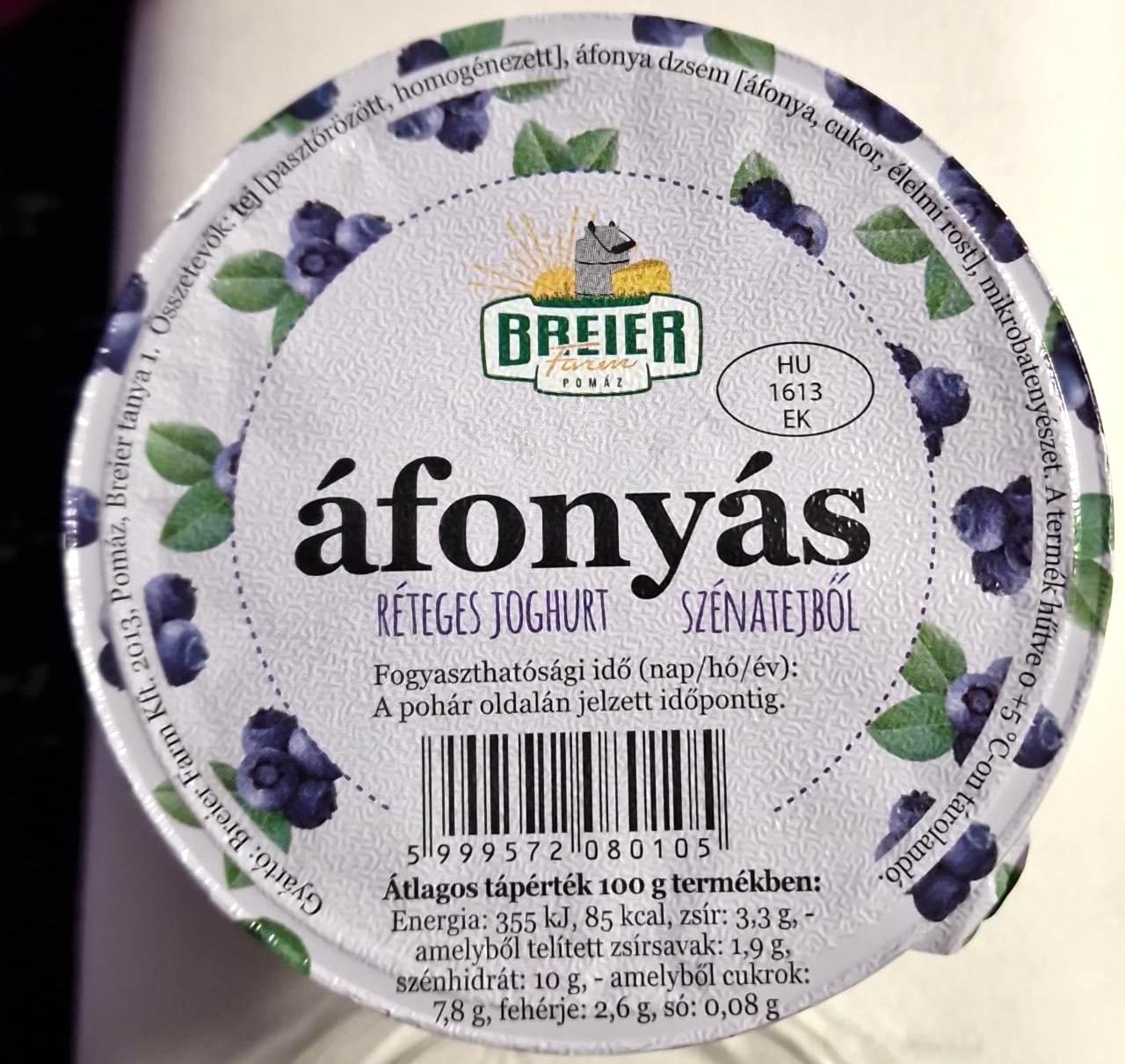 Képek - Áfonyás réteges joghurt szénatejből Breier