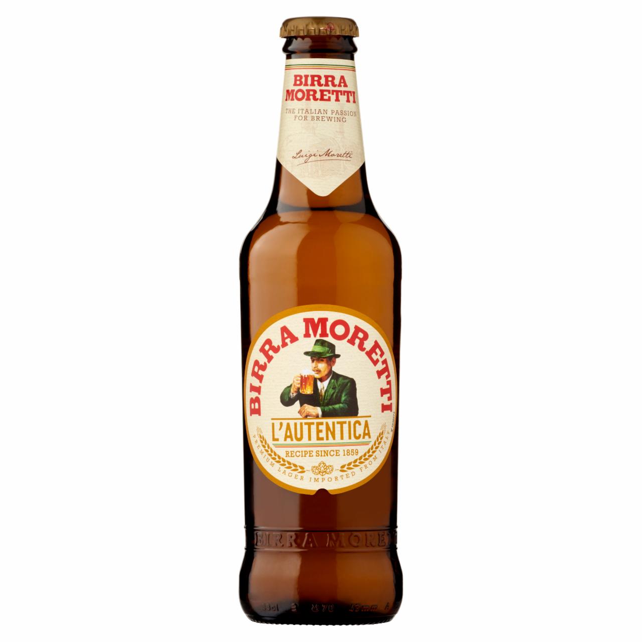 Képek - Birra Moretti világos sör 4,6% 0,33 l üveg