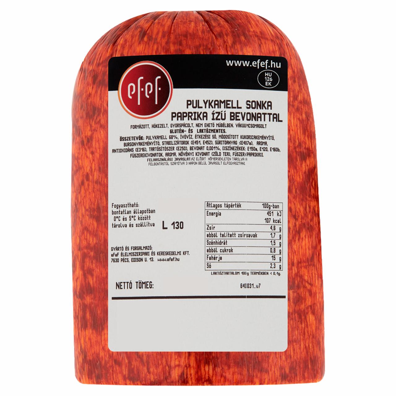 Képek - eFeF pulykamell sonka paprika ízű bevonattal