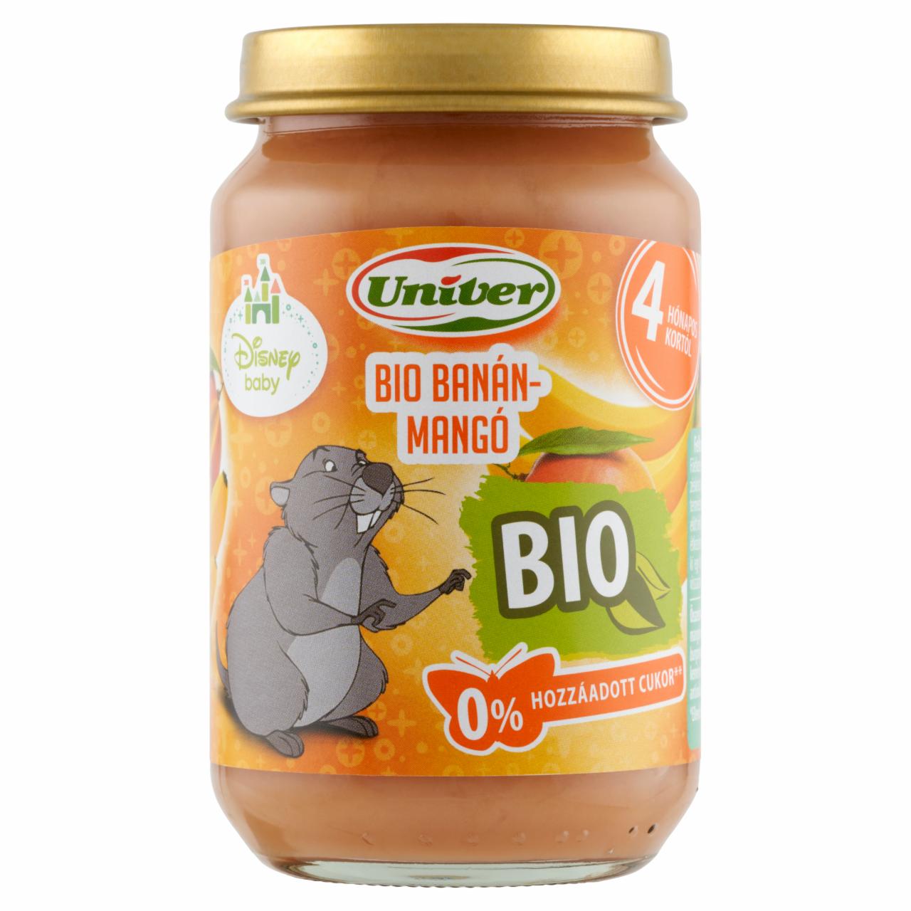 Képek - Univer bio banán-mangó bébidesszert 4 hónapos kortól 163 g