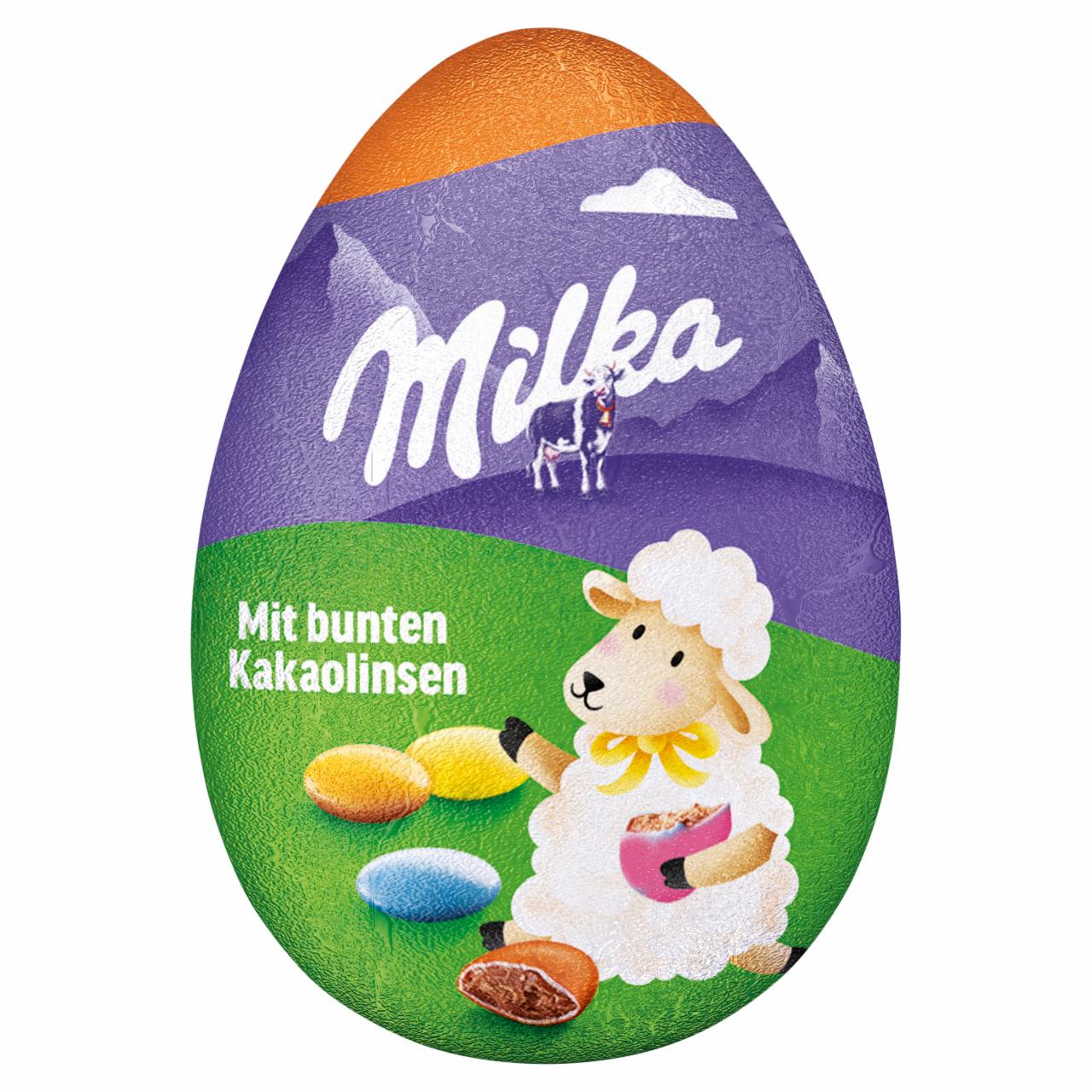 Képek - Milka alpes tej felhasználása készült tejcsokoládé figura belsejében kakaós drazséval 50 g