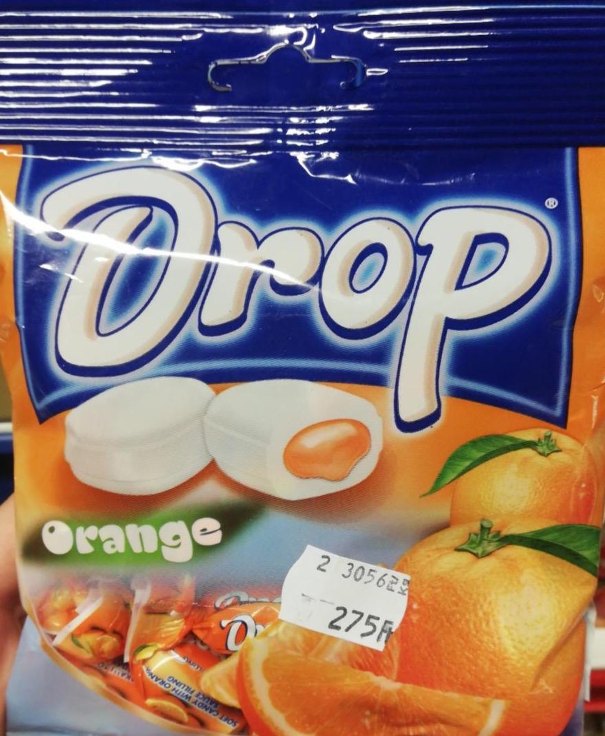 Képek - Narancs ízű töltelékkel töltött karamella Drop