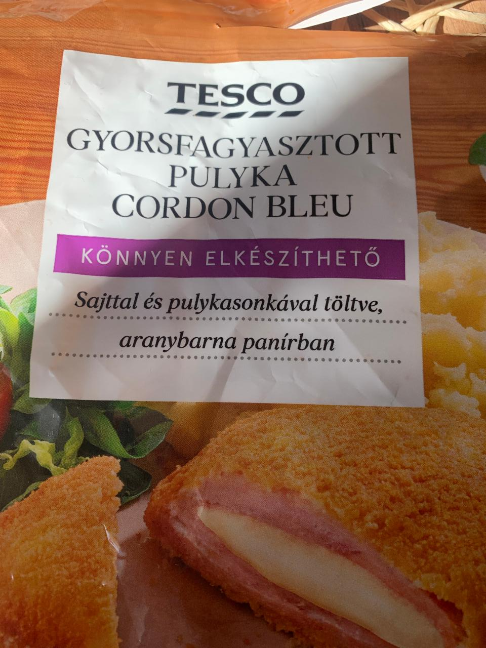 Képek - Gyorsfagyasztott pulyka Cordon Blue Tesco