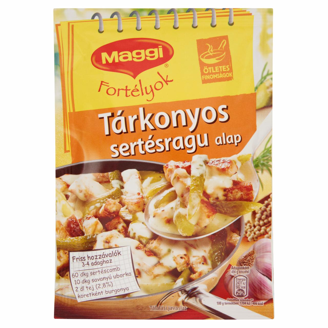 Képek - Maggi Fortélyok Tárkonyos sertésragu alap 52 g