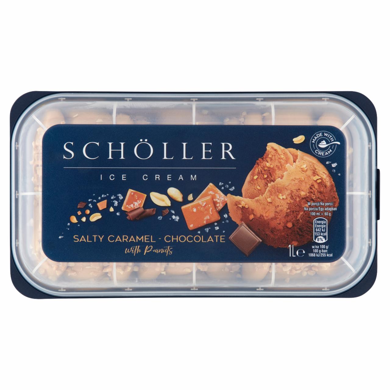 Képek - Schöller sós karamelles és csokoládés jégkrém pörkölt földimogyoró darabkákkal 1 l
